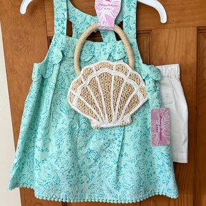 Tommy Bahama Kids Aqua Dress with White Shorts